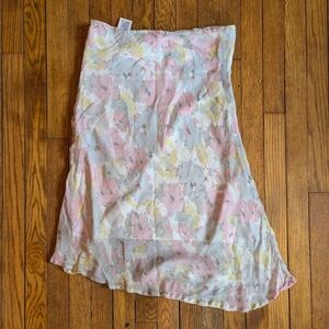 00's Floral Asymmetrical H&M Skirt
